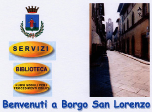 L'home page del sito web del Comune di Borgo San Lorenzo